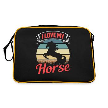 J’adore mes cavaliers d’équitation - Sac Retro - noir/or - Dos