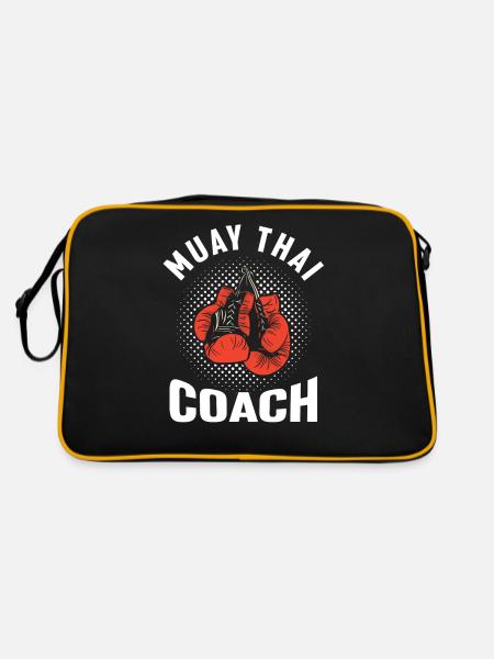Muay Thai Trainer Fighter Martial Arts Martial Arts Martial Arts - Retro Bag - black/gold - Back