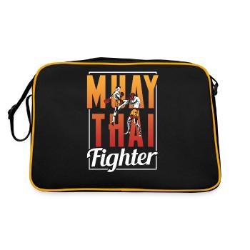 Muay Thai Fighter Arts Martiaux Arts Martiaux Arts Martiaux Arts Martiaux - Sac Retro - noir/or - Dos