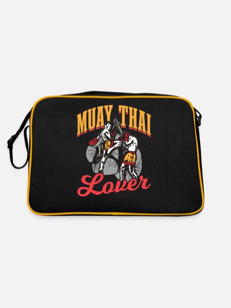 Muay Thai Lover Martial Arts Martial Arts Fighting Fighter - Retro Bag - black/gold - Back