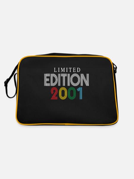 Limited Edition 2001 - Retro Tasche - Schwarz/Gold - Hinten