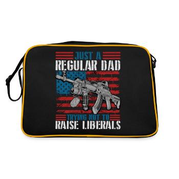 Trying Not To Raise Liberals - Retro Bag - black/gold - Back