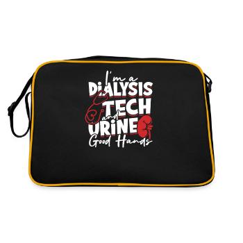 I'm a dialysis tech and urine good hands - Blood - Retro Bag - black/gold - Back