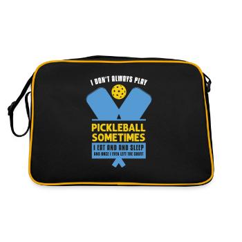 Amateurs de pickleball Drôle de pickleball - Sac Retro - noir/or - Dos