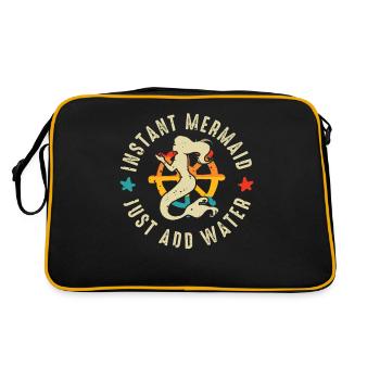 Instant Mermaid Just Add Water - Retro Bag - black/gold - Back