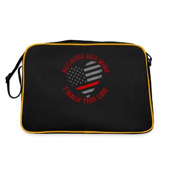 Because he's mine I walk this line - Corrections - Retro Bag - black/gold - Back