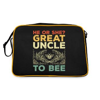 He Or She Great Uncle To Bee Great Uncle - Retro Bag - black/gold - Back