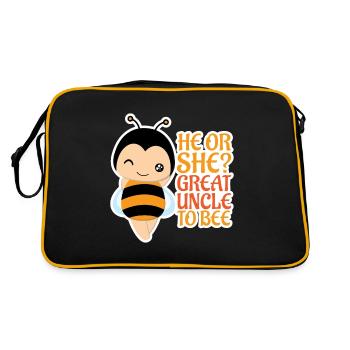 He Or She Great Uncle To Bee Great Uncle - Retro Bag - black/gold - Back