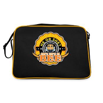 He Or She Great Uncle To Bee Great Uncle - Retro Bag - black/gold - Back