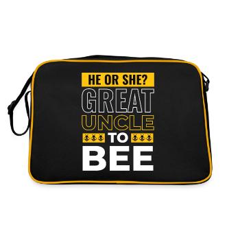 He Or She Great Uncle To Bee Great Uncle - Retro Bag - black/gold - Back