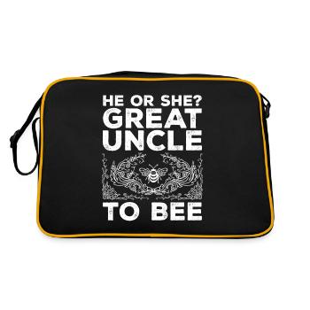 He Or She Great Uncle To Bee Great Uncle - Retro Bag - black/gold - Back