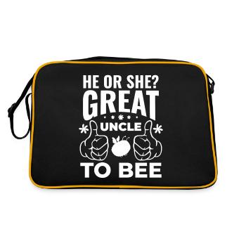 He Or She Great Uncle To Bee Great Uncle - Retro Bag - black/gold - Back