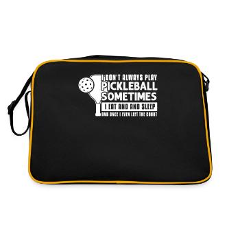 Amateurs de pickleball Drôle de pickleball - Sac Retro - noir/or - Dos