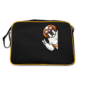 Chien Saint-Bernard Chien Saint-Bernard - Sac Retro - noir/or - Dos