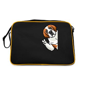 Chien Saint-Bernard Chien Saint-Bernard - Sac Retro - noir/or - Dos
