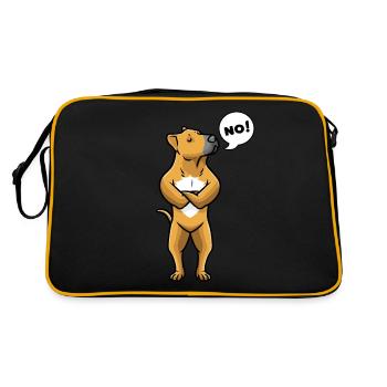 Tosa Fighting Dog Dog Tosa Dog Stubborn - Retro Bag - black/gold - Back