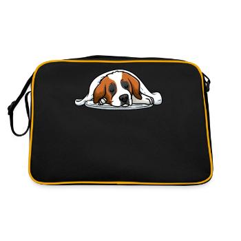 St. Bernard Sleeping Dog - Retro Bag - black/gold - Back