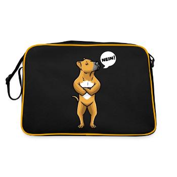 Tosa Fighting Dog Dog Tosa Dog Stubborn - Retro Bag - black/gold - Back
