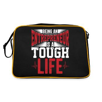 Business Mindset Lifestyle Entrepreneur Cadeaux - Sac Retro - noir/or - Dos