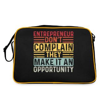 Entrepreneur Minded Business Lifestyle Gifts I - Retro Bag - black/gold - Back