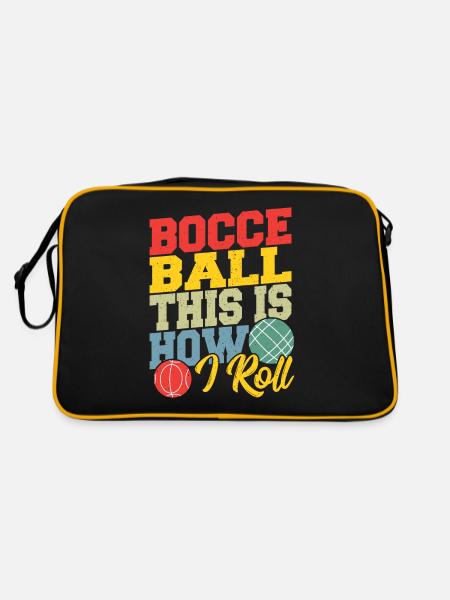 Bocce This is How I Roll Boccia Petanque - Retro Bag - black/gold - Back