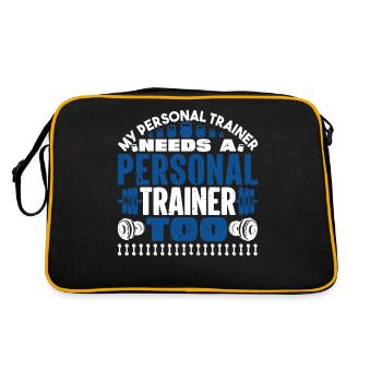 Butt Stuff Weightlifting Funny Flexing Muscles - Retro Bag - black/gold - Back