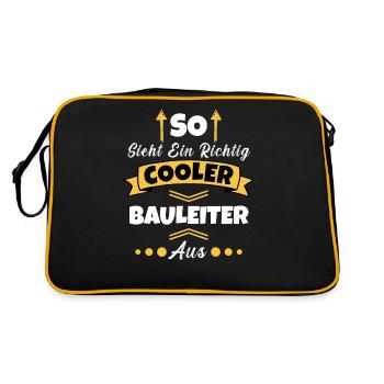 So Sieht Ein Richtig Cooler Reiseleiter aus - Retro Tasche - Schwarz/Gold - Hinten