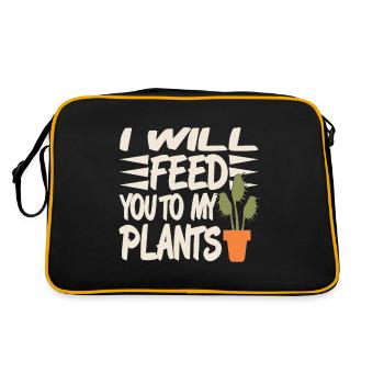 Je vais vous nourrir à mes plantes - Sac Retro - noir/or - Dos