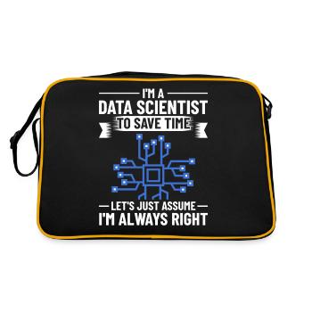 Data Scientist Data Science Science - Retro Bag - black/gold - Back