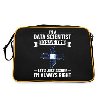 Data Scientist Data Science Science - Sac Retro - noir/or - Dos