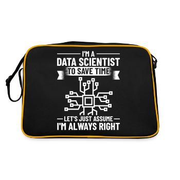 Data Scientist Data Science Science - Retro Bag - black/gold - Back