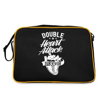 Survivor of a double heart attack survives - Retro Bag - black/gold - Back