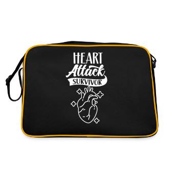Survivor of a Heart Attack Heart Attack - Retro Bag - black/gold - Back