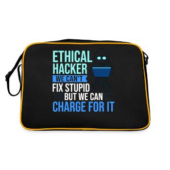 Ethical Hacker Security Computer Hacking - Retro Bag - black/gold - Back