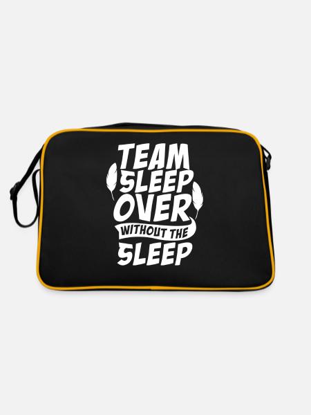 Soirée pyjama d’équipe sans fête mignonne Nuitée - Sac Retro - noir/or - Dos