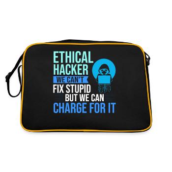 Ethical Hacker Security Computer Hacking - Retro Bag - black/gold - Back