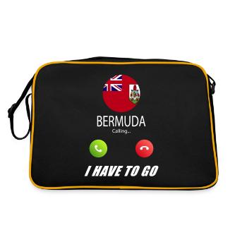 Les Bermudes appellent les drapeaux lusiger sorts - Sac Retro - noir/or - Dos