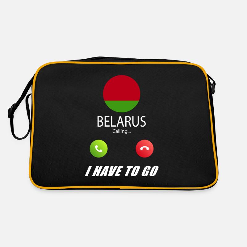 Belarus ruft an Lusiger Flaggen Spruch Retro Tasche