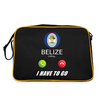 Le Belize appelle les drapeaux lusiger en disant - Sac Retro - noir/or - Dos