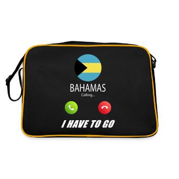 Les Bahamas appellent les drapeaux lusiger en disant - Sac Retro - noir/or - Dos