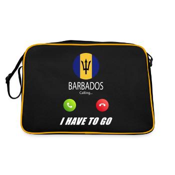 La Barbade appelle les drapeaux lusiger le sort - Sac Retro - noir/or - Dos