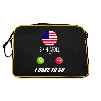 L’atoll de Bikini appelle les drapeaux lusiger - Sac Retro - noir/or - Dos