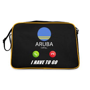 Aruba appelle aux drapeaux Lusiger en disant - Sac Retro - noir/or - Dos