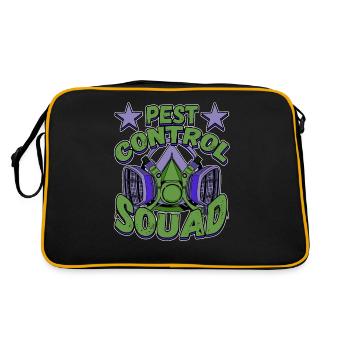 Pest Control Squad Design for a Bug Killer - Retro Tasche - Schwarz/Gold - Hinten