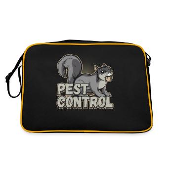 Pest Control Squad Design for a Bug Killer - Retro Tasche - Schwarz/Gold - Hinten