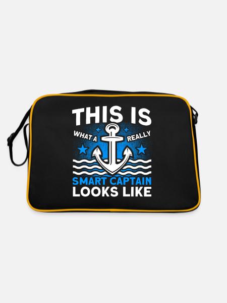Amateurs de bateau Capitaine de bateau Capitaines - Sac Retro - noir/or - Dos