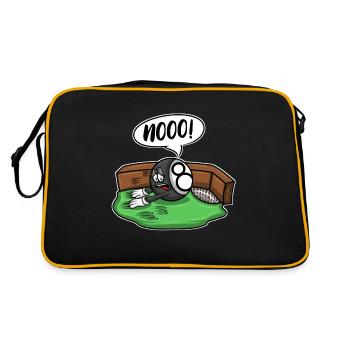 Billardspieler Scratch Schwarz Billard 8 - Retro Tasche - Schwarz/Gold - Hinten