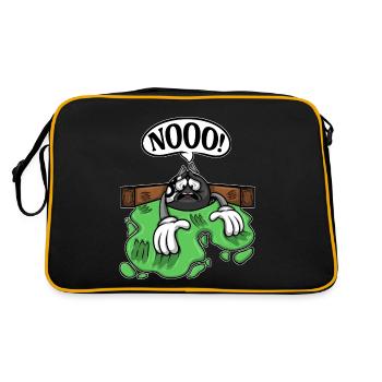 Billardspieler Scratch Schwarz Billard 8 - Retro Tasche - Schwarz/Gold - Hinten