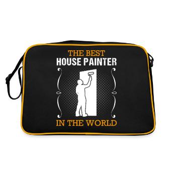 Painter Profession Training Varnisher Gift - Retro Bag - black/gold - Back