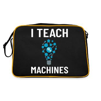 Machine Learning Artificial Intelligence AI - Retro Bag - black/gold - Back
